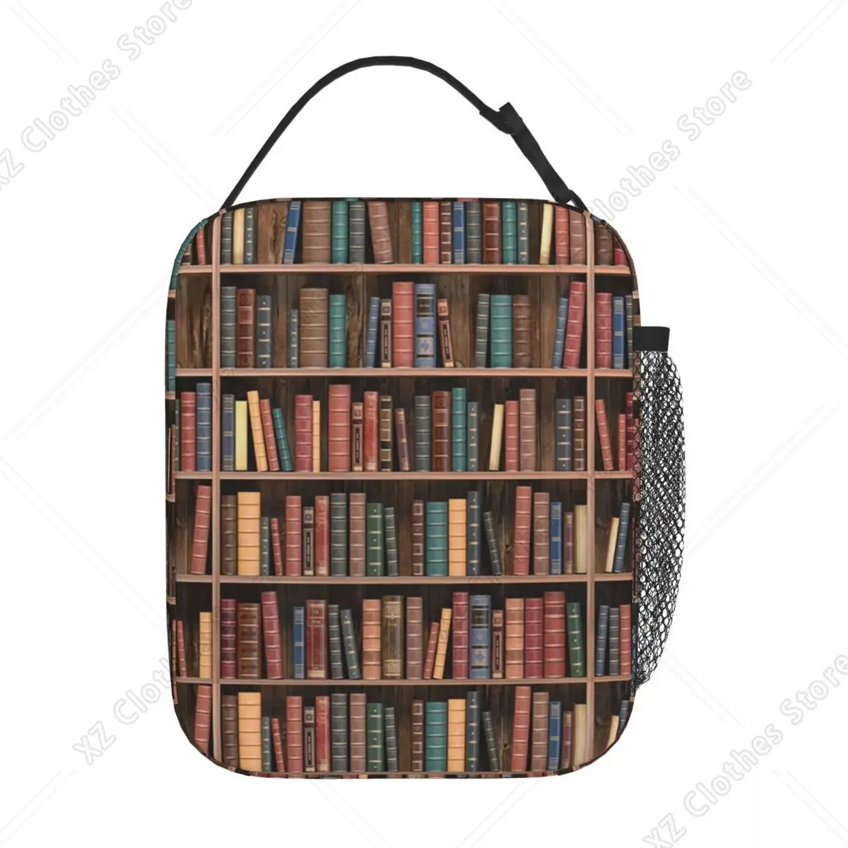 Education Library Book Insulated Lunch Bag for Women Kids Portable Food Boxes Thermal Lunch Box Tote