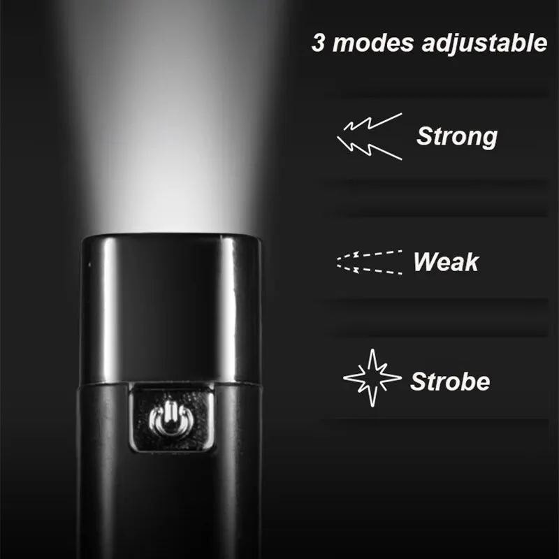 Mini portable super bright LED flashlight USB charging, 18650 battery, night hiking, camping, hunting, outdoor, waterproof