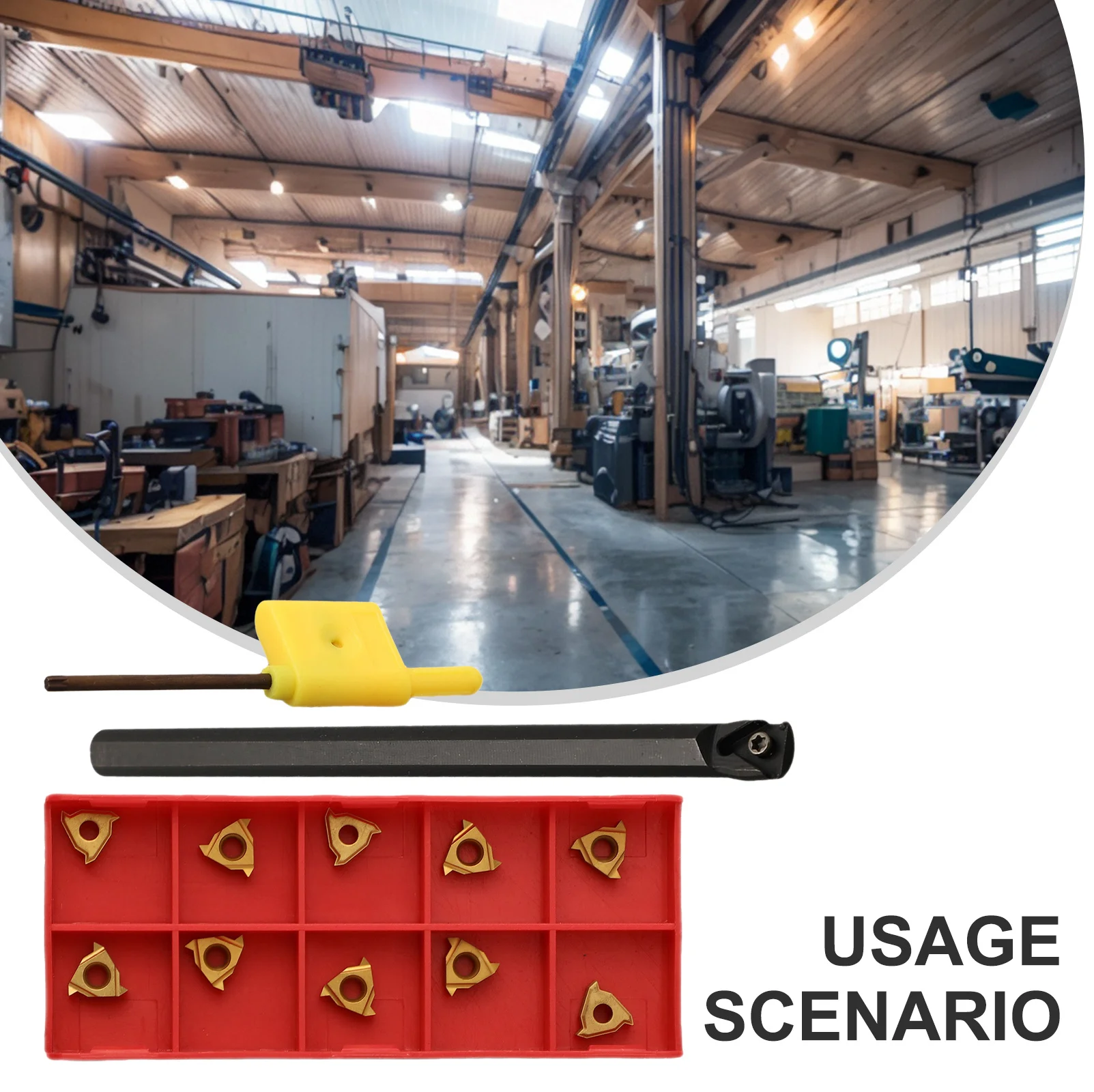 for t8 Wrench Turning Tool Holder 11IR A60 Insert Blade Carbide Good Rigidity for impact Resistance Right Hand for durable