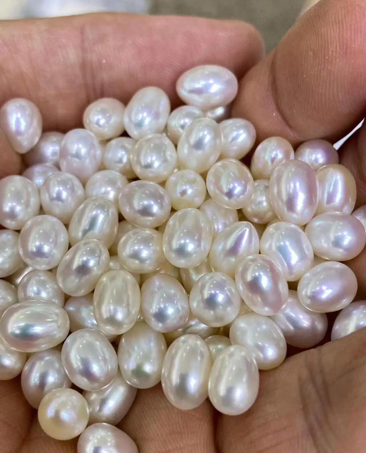 4A Quality High Luster 100% Real Natural Freshwater Cultured Pink Pearls Rice Shape Loose Beads 5-11 mm Size For Jewelry Making