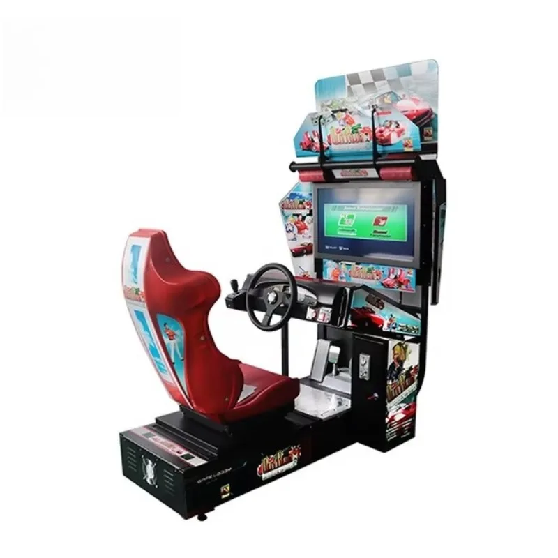 Coin Operated Outrun Car Racing Arcade Game Machine 32 Inch 3D Driving Simulator for Game Center Custom