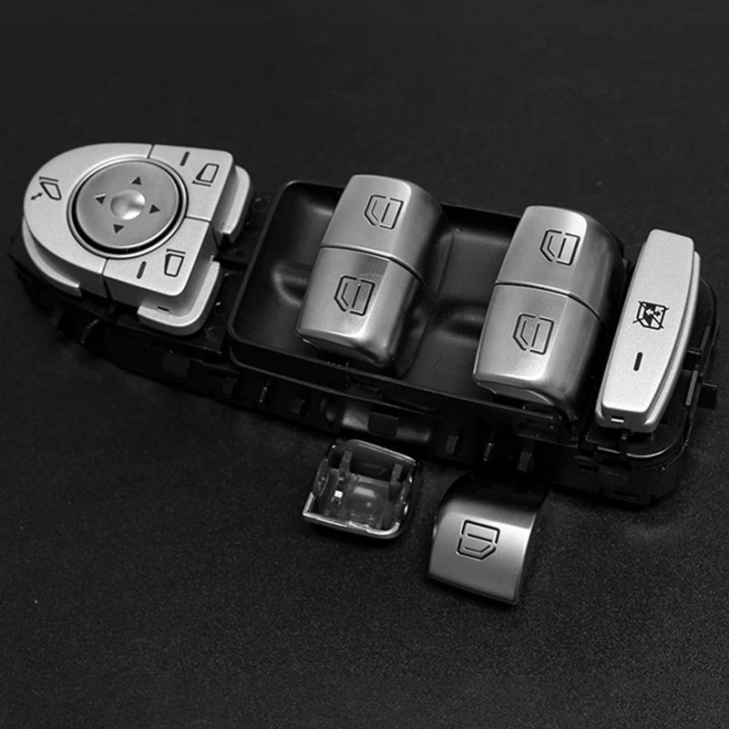 2X Car Master Seat Window Control Switch Repair Button Caps For Mercedes Benz C-Class W205 Chassis GLC Full Series 2015