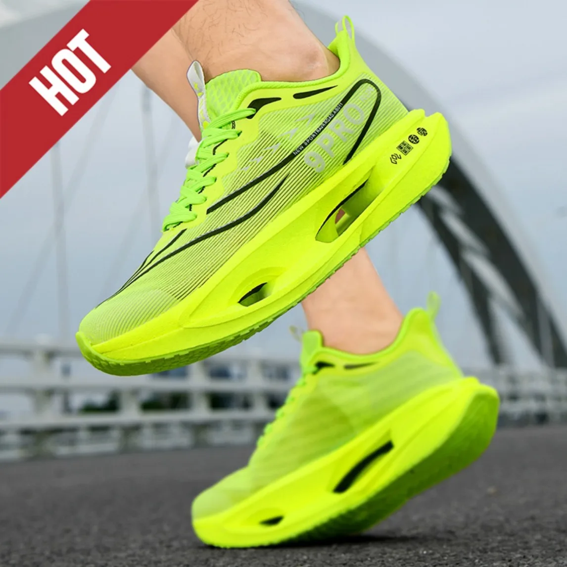 Men Women Carbon Plate Marathon Running Shoes Breathable Lightweight Non-Slip Racing Training Sports Sneakers Walking Shoes