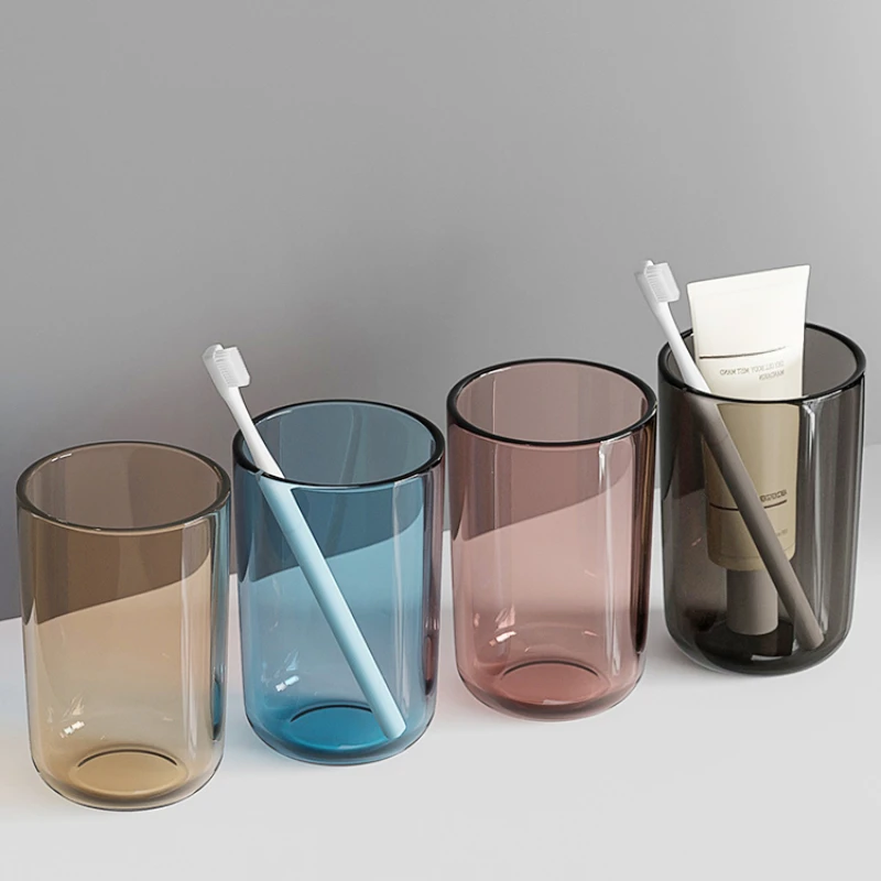 Transparant Plastic Mondwater Beker Kinderen Tandenborstel Beker Voor Het Wassen Van Tanden Badkamer Accessoires Toiletartikelen Toeristische Benodigdheden