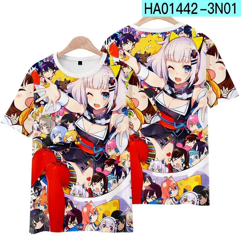 

Y2k Hololive VTuber Momosuzu Nene Cosplay T-shirts 3D Print Kid Anime Tee Men Women Short sleeve T shirt Oversized Harajuku Top