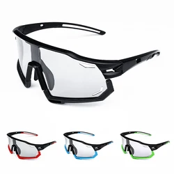 Fotochromowe okulary sportowe męskie i damskie spolaryzowane okulary rowerowe Mountain MTB Cycling UV400 okulary rowerowe gogle szosowe