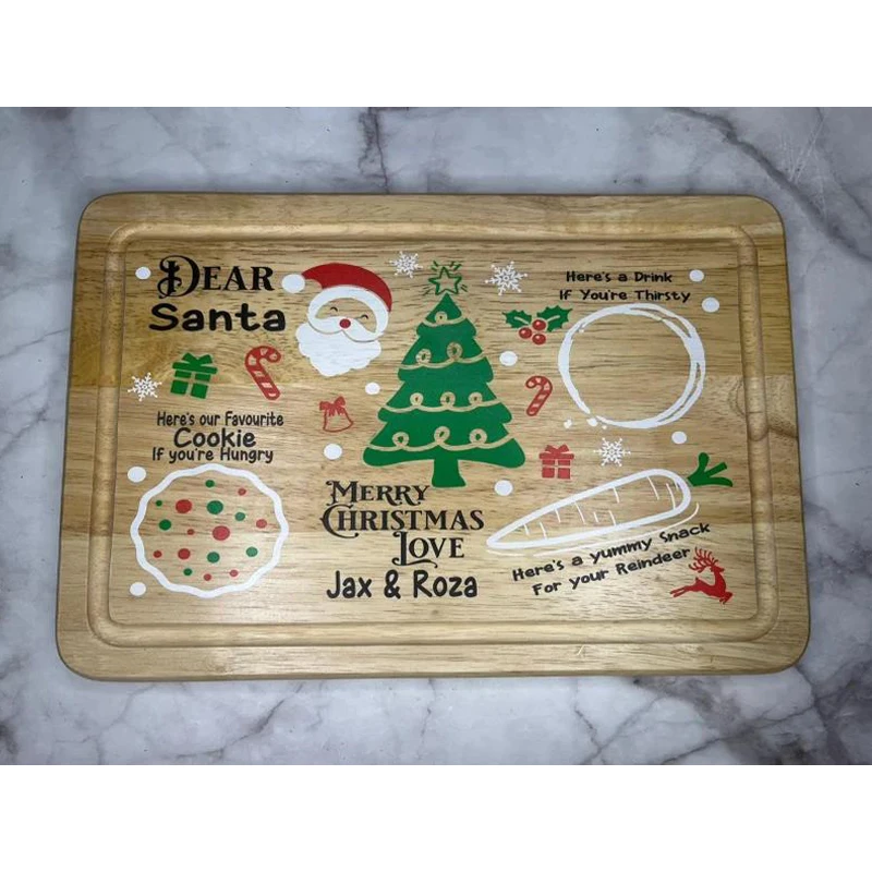 Santa Claus Trays Creative Classic Design Bright Colors Indispensable Durable Christmas Home Decor Christmas Cookies Plate