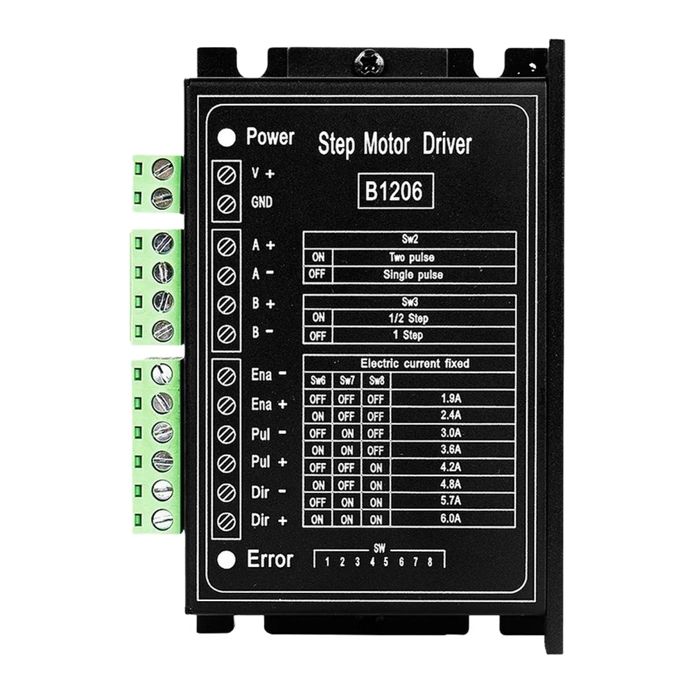 B1206 Stepper Motor Driver Microstepping Adjustable via 8 Position DIP Switch for Wire Stripper and Linear Actuator Use