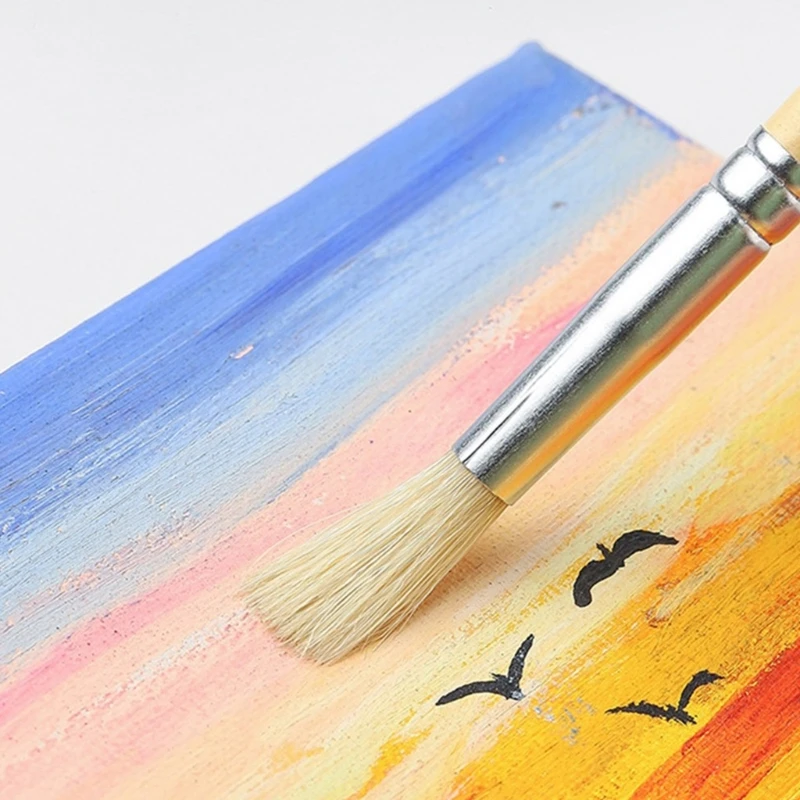 مجموعة فنية للفنانين من فرشاة الطلاء لطلاء الأكريليك بألوان مائية من القماش الصخري