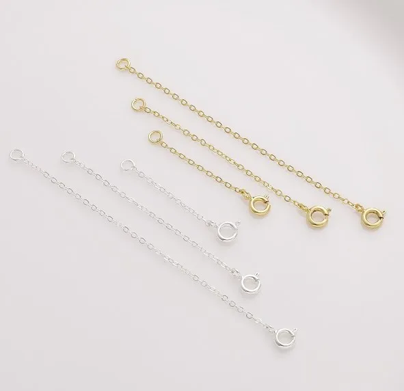 1pcs Color Tail Chain Extension   Snap Hook  Bracelet Necklace DIY Handmade Jewelry Accessories Materials gold