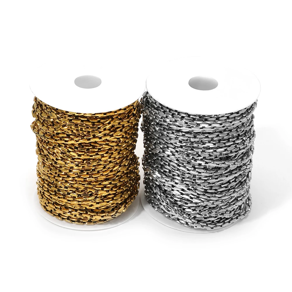 

1 Meter Waterproof Stainless Steel Vertical Cross Chains DIY Cool Jewelry Collarbone Necklace Bracelet Bag Chain Making Findings