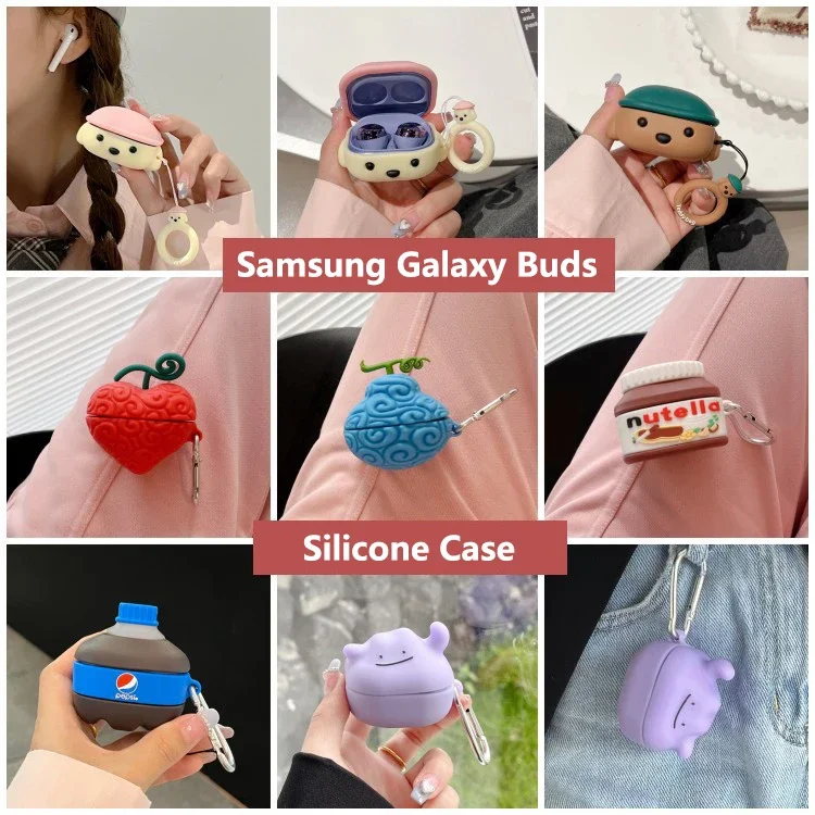 

Silicone Cartoon Animals Anime Devil Fruit Silicone Case for Samsung Galaxy Buds Live Buds Pro Buds2 Buds 2 Pro Case Cover