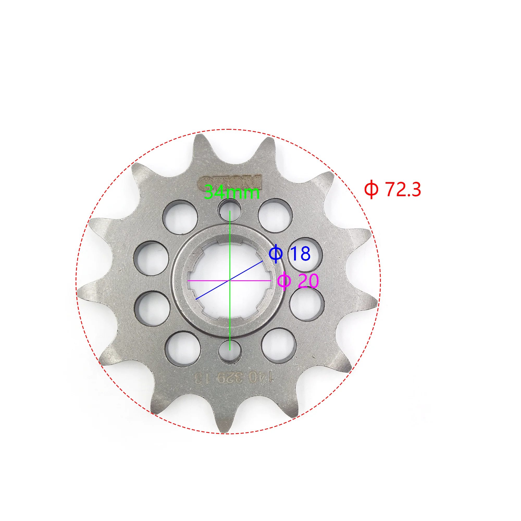 Motorcycle Front Sprocket 520-13T Forged Lightweight For ZONGSHEN CB250 MOTOLAND AVANTIS ENDURO GR7 GR8 ATAKI BRZ RACER