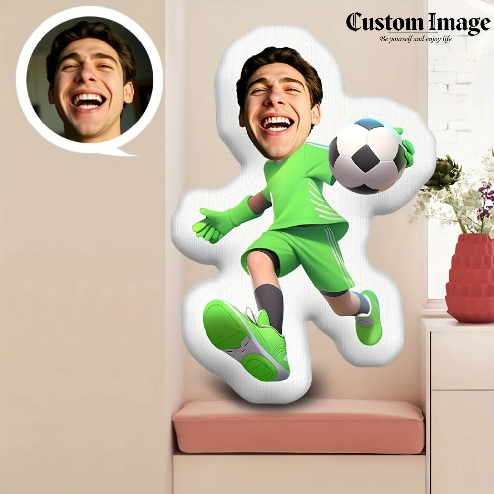 

Personalized Soccer Warm-Up Pillow With Custom Name Photo Zipper Closure Ideal For Football Parties Birthday