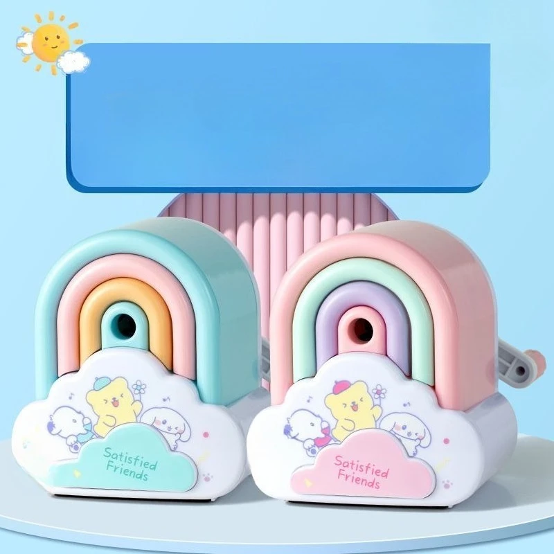 Rainbow House Manual Pencil Sharpener for Kids Students School