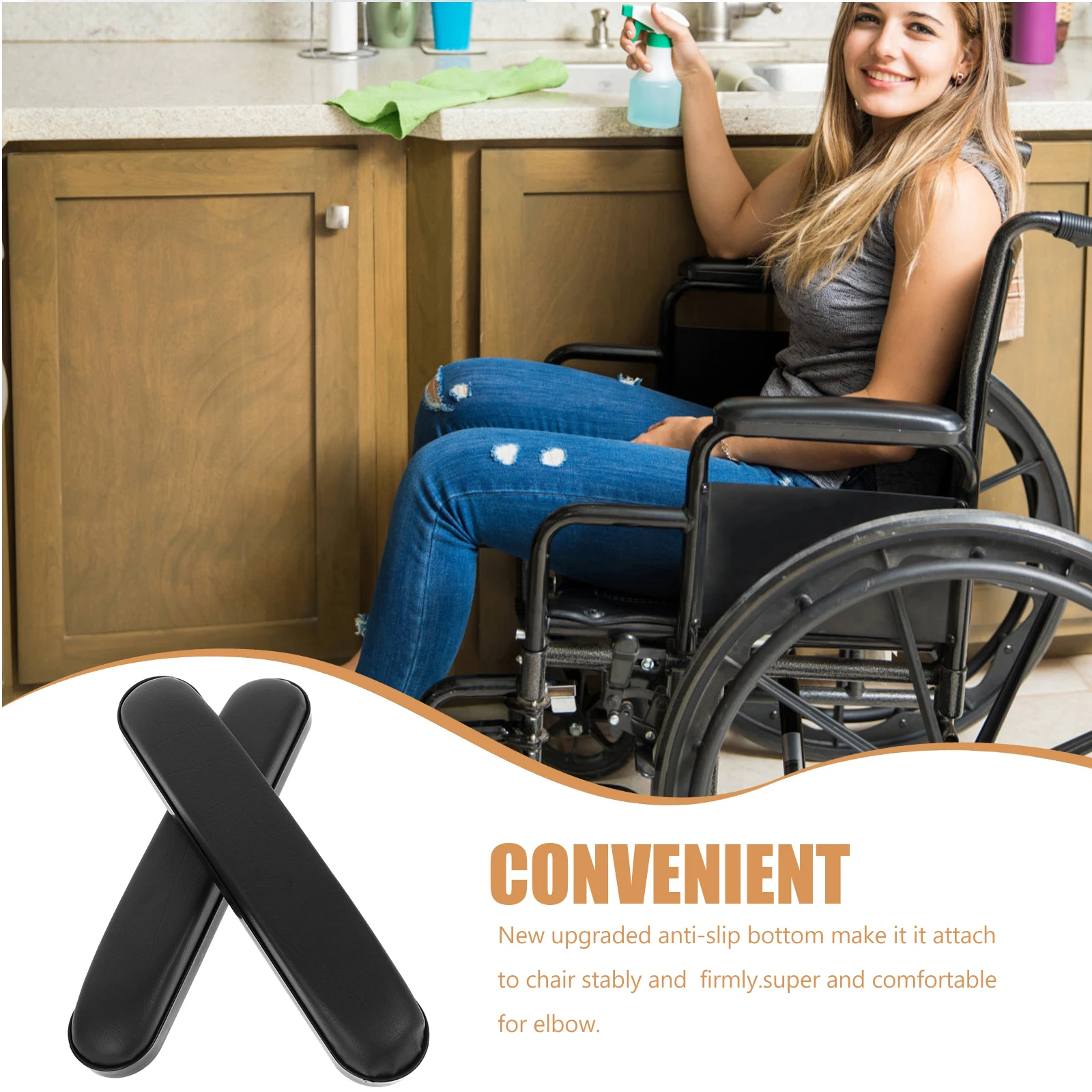 

Armrest Pads Wheelchair Office Chair Sponge Protective Rest Replacement Parts Gaming Supports Desk Accessories Car