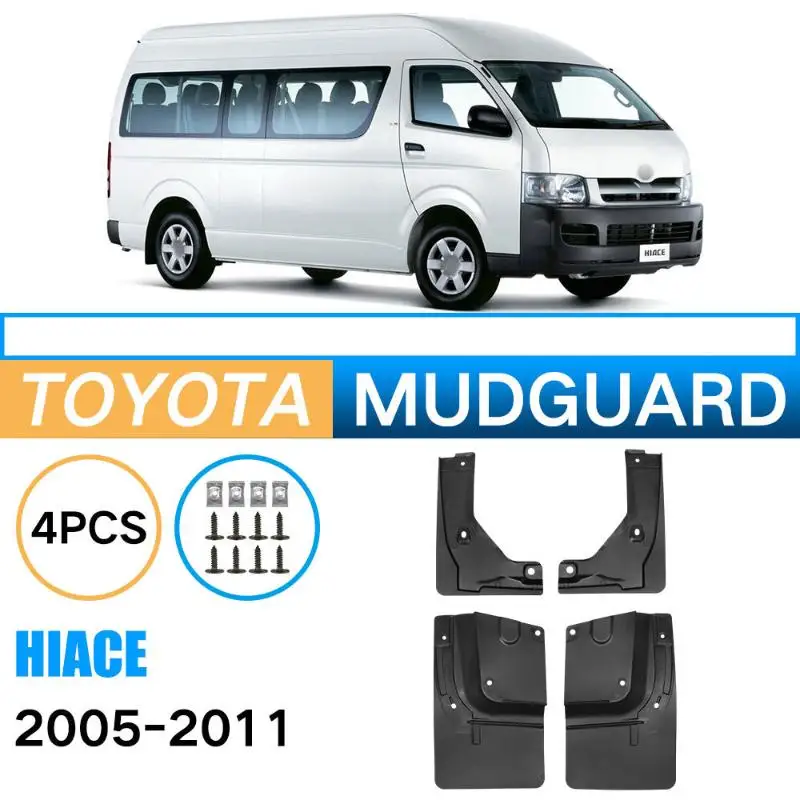 

4 PCS Car Mudguards For Toyota Hiace 2005-2011 Cladding Splash Mud Flaps Mud guard Mudflap Accessories
