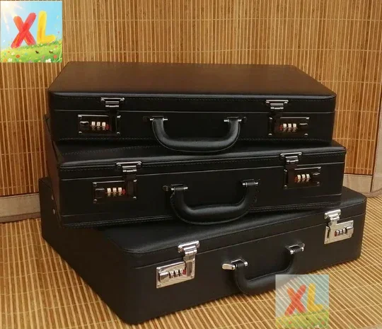 

Retro men's business briefcase suitcase 16 inch password box multifunctional valuables storage box computer box