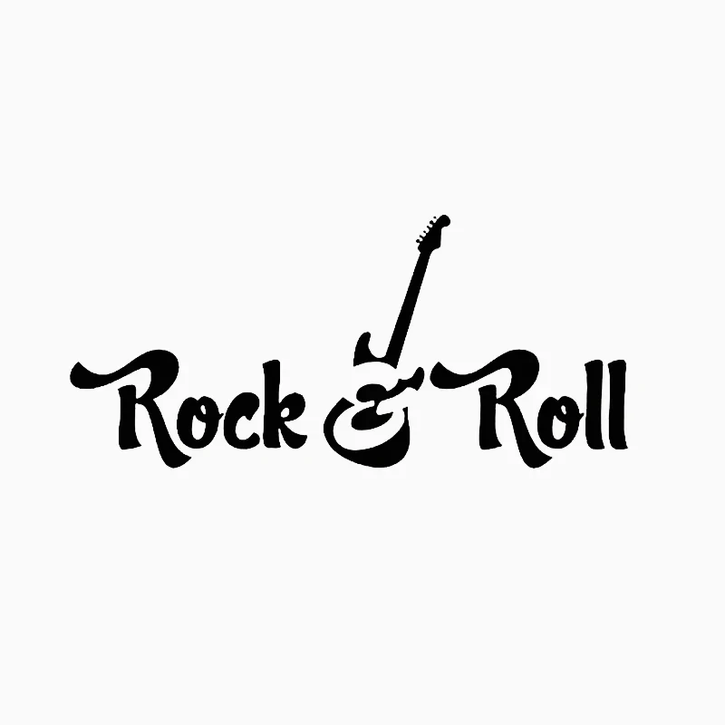 Adesivo de Vinil à Prova d'Água para Música Rock N Roll, Decalque para Capacete de Moto e Carro, Estilo Personalizado para Decoração Externa Automotiv