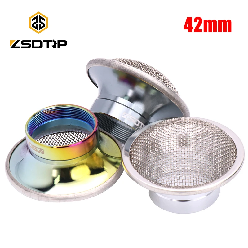 ZSDTRP Motorcycle Carburetor 42MM Air Filter Cup Air Funnel Velocity Stack Horn Cup For Dellort PHBH Carburetor