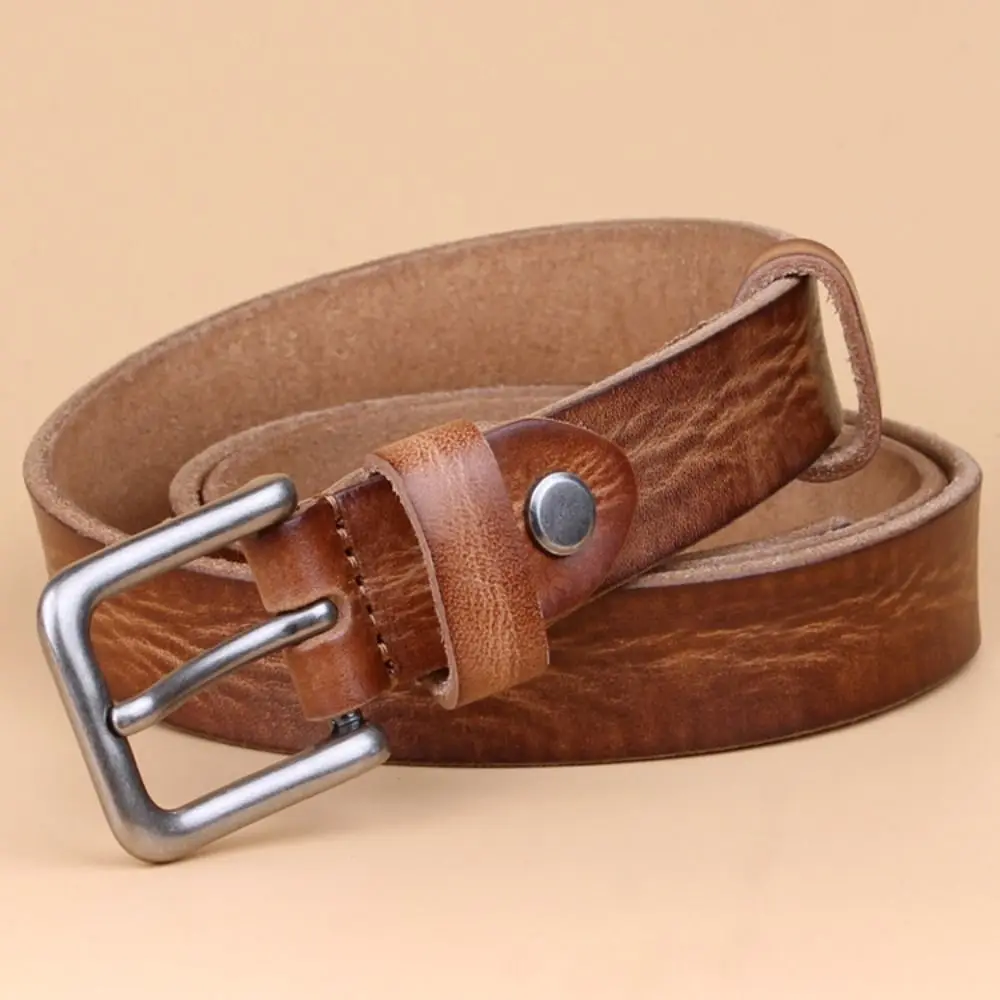 

Fashion 2.3cm Genuine Leather Belt Luxury Design Trendy Brand Cowhide Jeans Belts High-end Versatile Pin Buckle Belt For Women