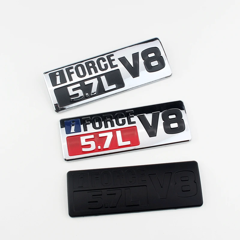 

2 PCS 3D iFORCE 5.7L V8 Car Stickers Auto Badge TUNDRA IFORCE 5.7L V8 Emblem Decals for Toyota Tundra Prado Corolla Tutan