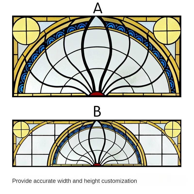 

Art colored glass window film, church window opaque painting sticker, glass film stained glass window tint Static Cling