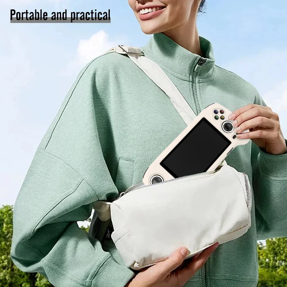 

For Anbernic RG556 Game Console Silicone Game Console Protective Case Anti-Scratch Protector Cover Washable Soft Skin Sleeve,