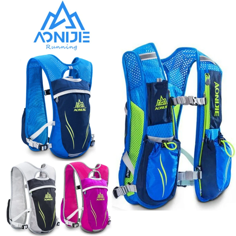 AONIJIE Running Marathon Hydration Nylon 5.5L Outdoor Running Bags Hiking Backpack Vest Marathon Cycling Backpack