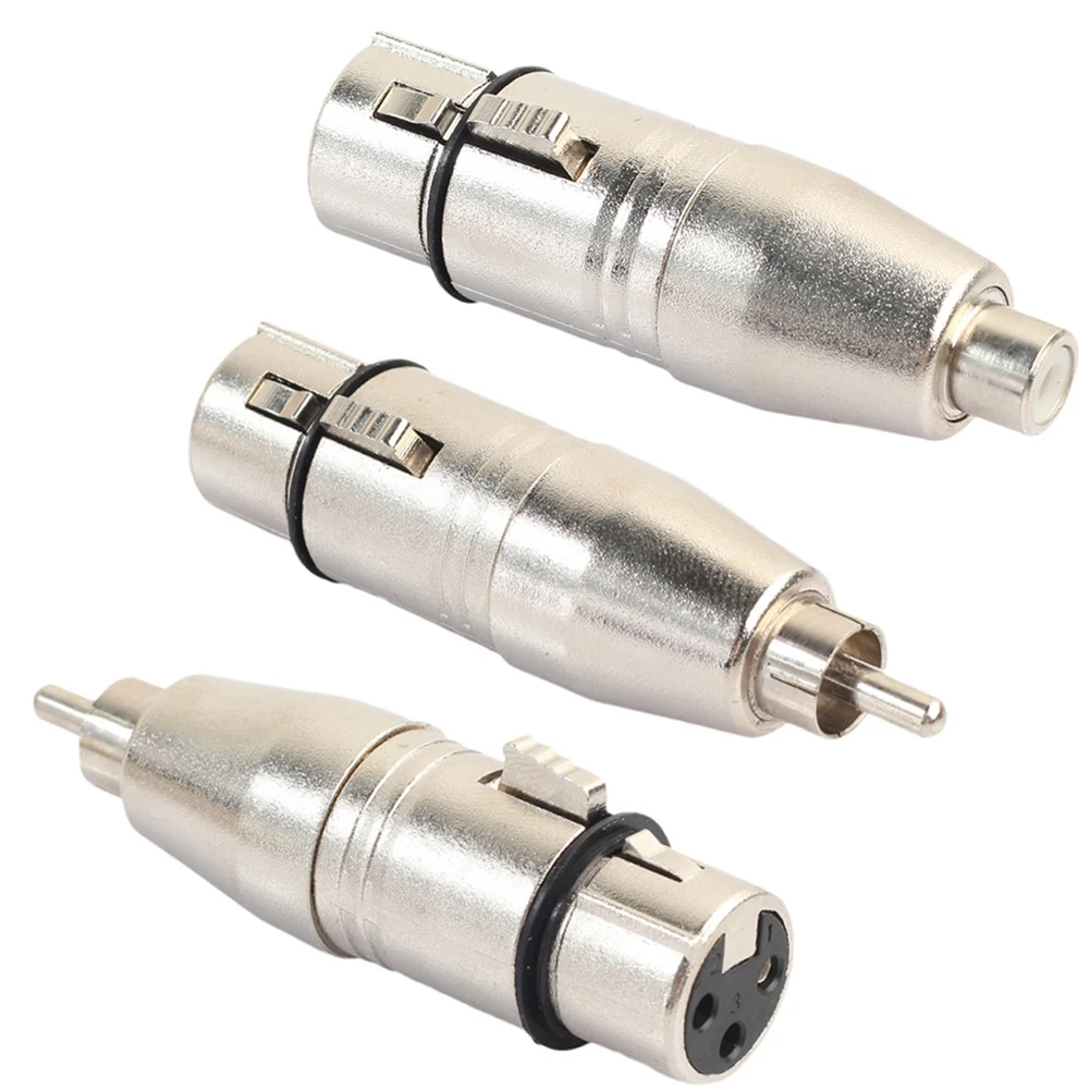 1 sztuk/partia XLR Złącze żeńskie do RCA żeński Adapter Audio do głośnik mikrofonu adaptera RCA ze stopu cynku