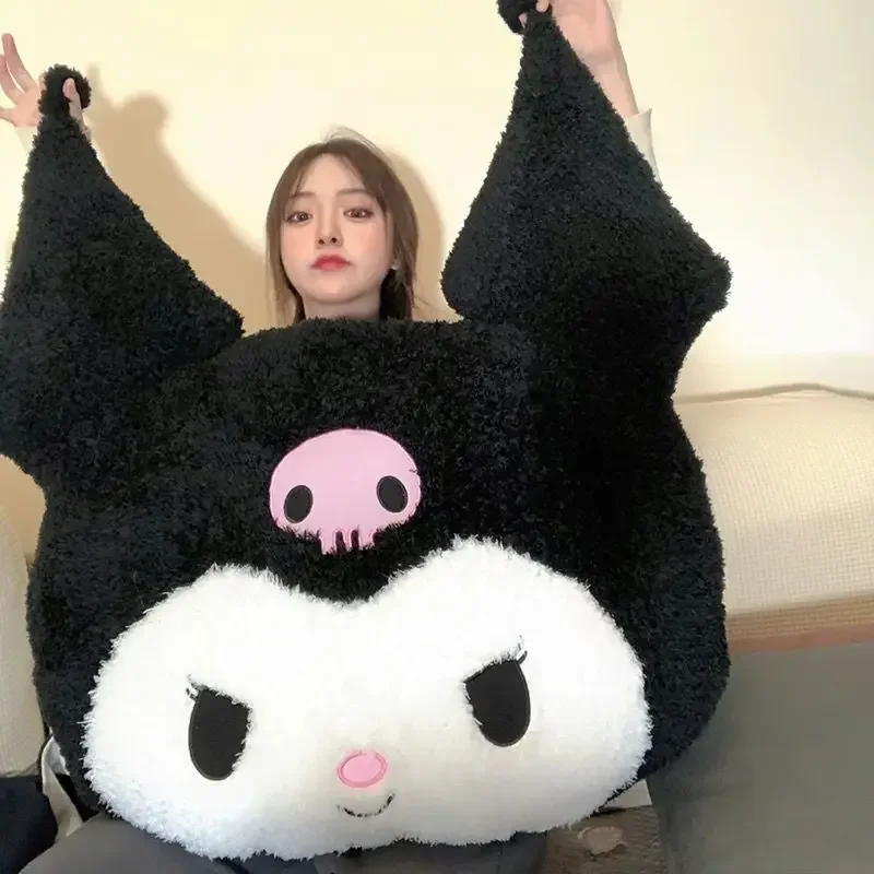 Oversized Kuromi Melody Sanrio Pluche Speelgoed Super Zachte Pluche Kussen Kussen Kwaii Pluche Speelgoed Kinderen Verjaardagscadeautjes