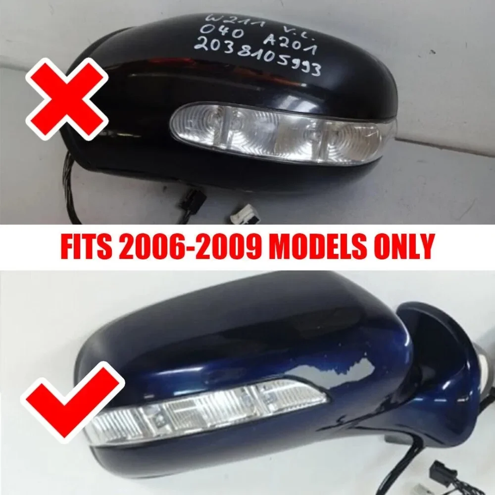 for 2006-2009 W211 W216 W219 W221 Mercedes Benz CL CLS S E Class Rearview Mirror Indicator Lamp 2198200521 2198200621