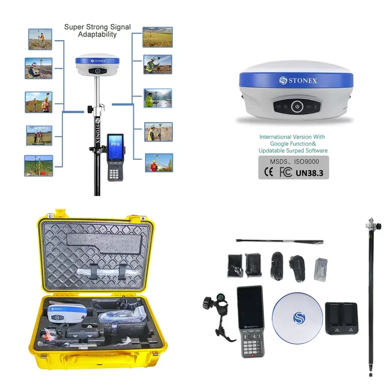 Stonex S9II/S900A/S900+ Gnss Rtk Base or Rover V200 V300 A90 G970II Pro Survey Instrument Receiver Rtk With Permanent