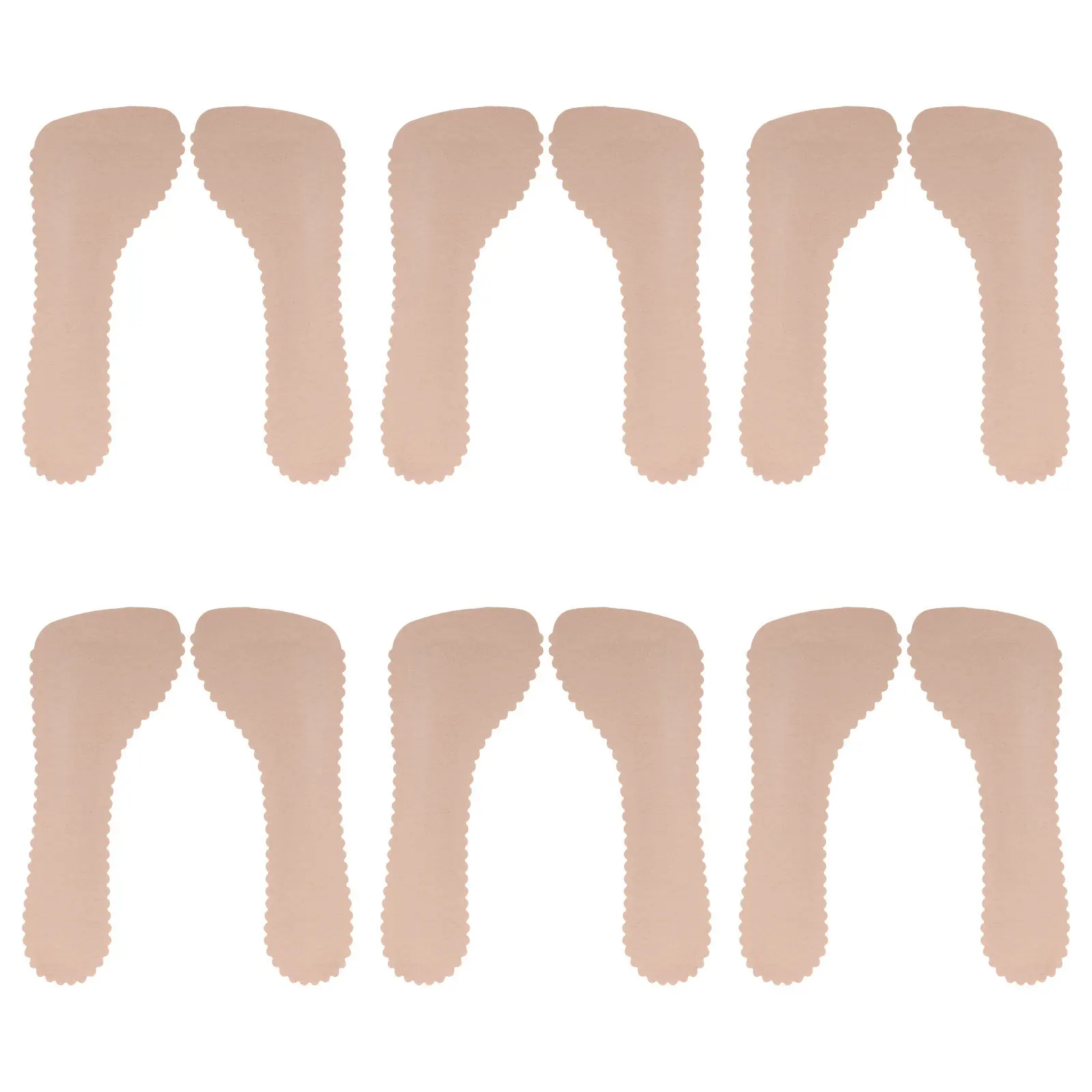 

6pcs High Heel Soft Pads 3/4 Self-Adhesive Forefoot Inserts Non-Slip Breathable Cushions For Sandals Dress Shoes Insoles For