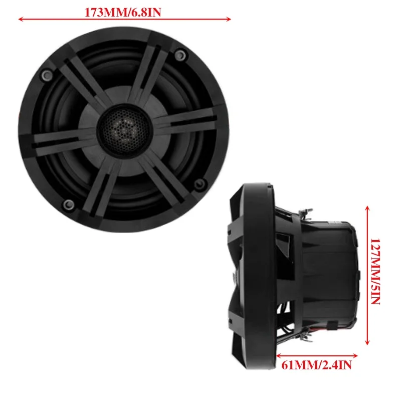 ISURE MARINE 6.5-Inch Waterproof Speaker High Power Speaker Subwoofer For Outdoor Yachts, Boats Motorboats, Golf Carts