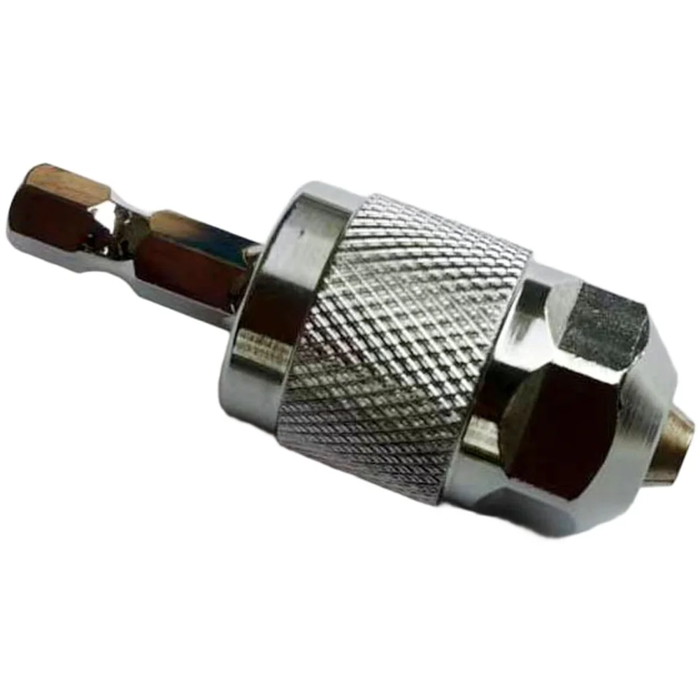 Hex Shank Adapter 1.5-6.5mm Chuck For Precision Machining 1.5-6.5mm Capacity Quick-change Design For 3.6mm Rotary Tools Silver