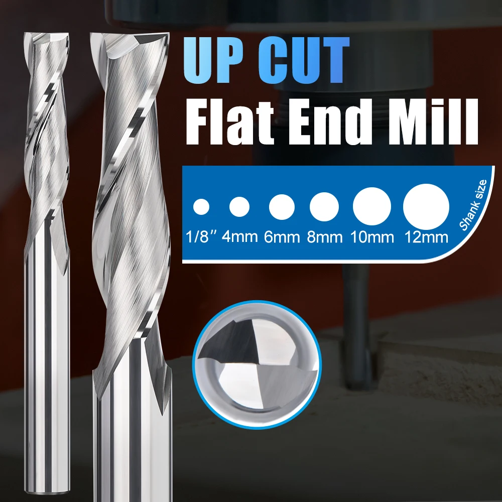 Imagem -02 - Xcan-fresa Flauta Flat End Mill Cnc Espiral Router Bit Gravura Bit para Madeira Pvc Mdf Carbide End Mill 175 mm mm Milímetros 12 Milímetros