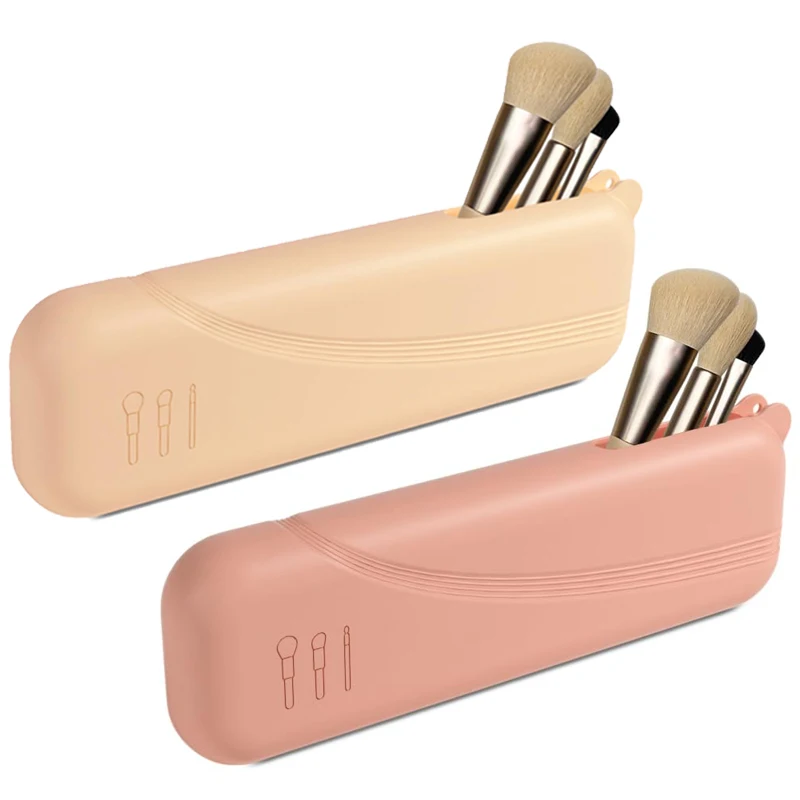 سيليكون فرش التجميل حقيبة السفر فرشاة للمكياج حامل ماكياج الإسفنج حالة المحمولة الجمال ماكياج المنظم فرشاة للمكياج الحقيبة