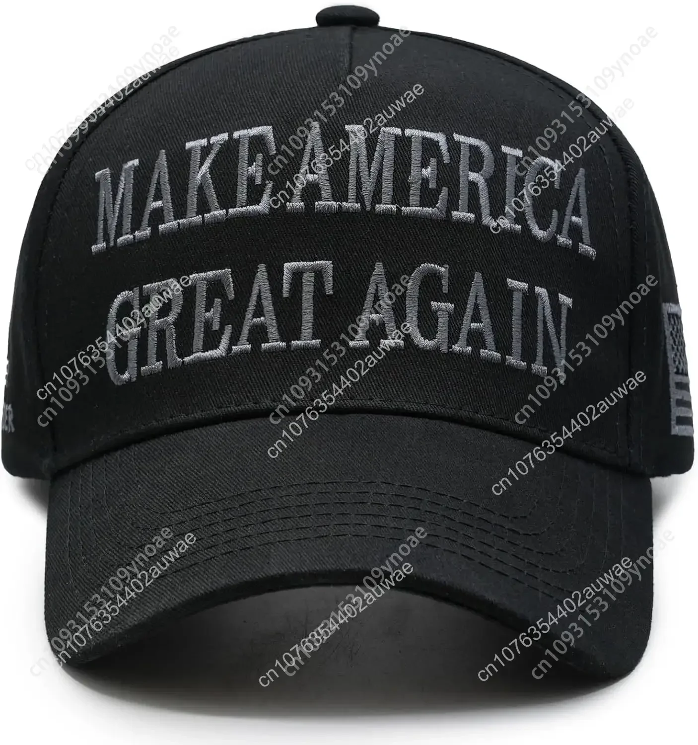 Donald Trump Musk 45-47 Never Surrender MAGA Hat Make America Great Again Slogan met Amerikaanse vlag Verstelbare baseballpet Zwart