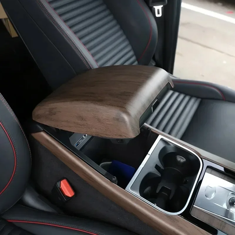 

ABS Carbon Fiber Car Center Console Armrest Box Protective Cover Interior Car Accessories For Land Rover Discovery Sport 2020-24