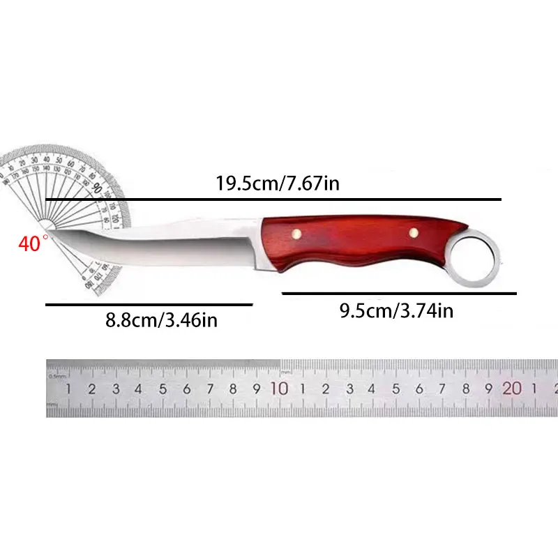 1 piece, stainless steel knife, fruit knife, kitchen tools, kitchen supplies, for home use, outdoor camping, fishing