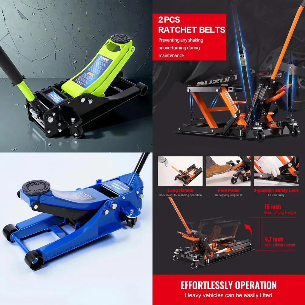 مضخة رفع سريعة بمكبس مزدوج منخفض المستوى لرافعة السيارة الهيدروليكية لصيانة وإصلاح المركبات #1