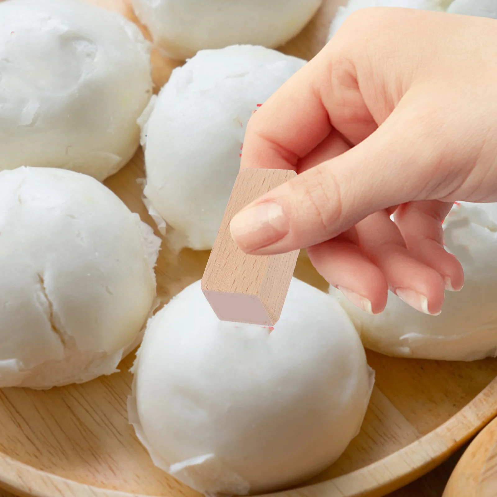 2Pcs Wooden Seal Chic Pattern Square Stamp for DIY Crafts Greeting Cards Envelopes Invitations Handbook Scrapbooking