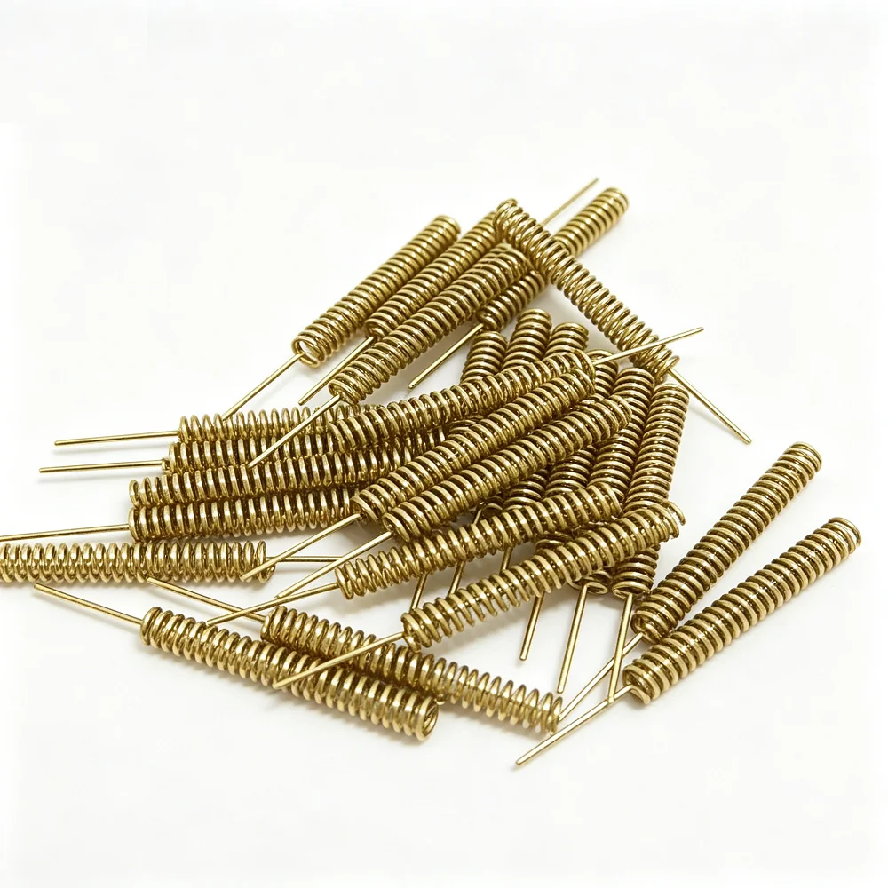 10PCS 433MHz Full Copper Spring Antenna 0.8mm Wire 25 Turns 5.5mm OD 52mm Total Length Soldering Helical Aerial for RF Module