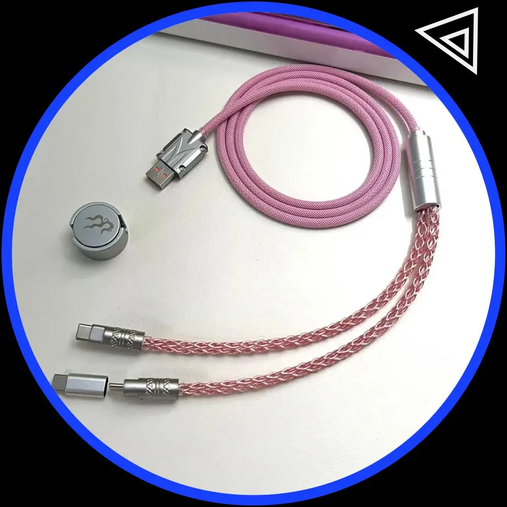 

8k Magnetic Control Lighting Supports Dual 1 in 2 Type-C Magnetic Axis Keyboard Cable Mechanical Keyboard Cable Usb to Type C