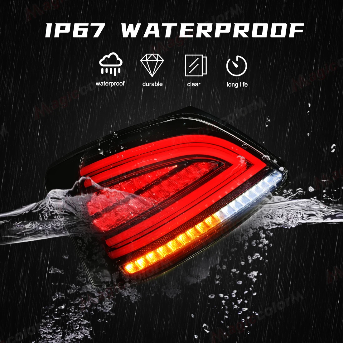 4 وظائف مصباح ليد خلفي لتويوتا فيوس 2008 2009 2010 2011 2012 2013 الفرامل بدوره مصباح إشارة القيادة عكس المصابيح الخلفية