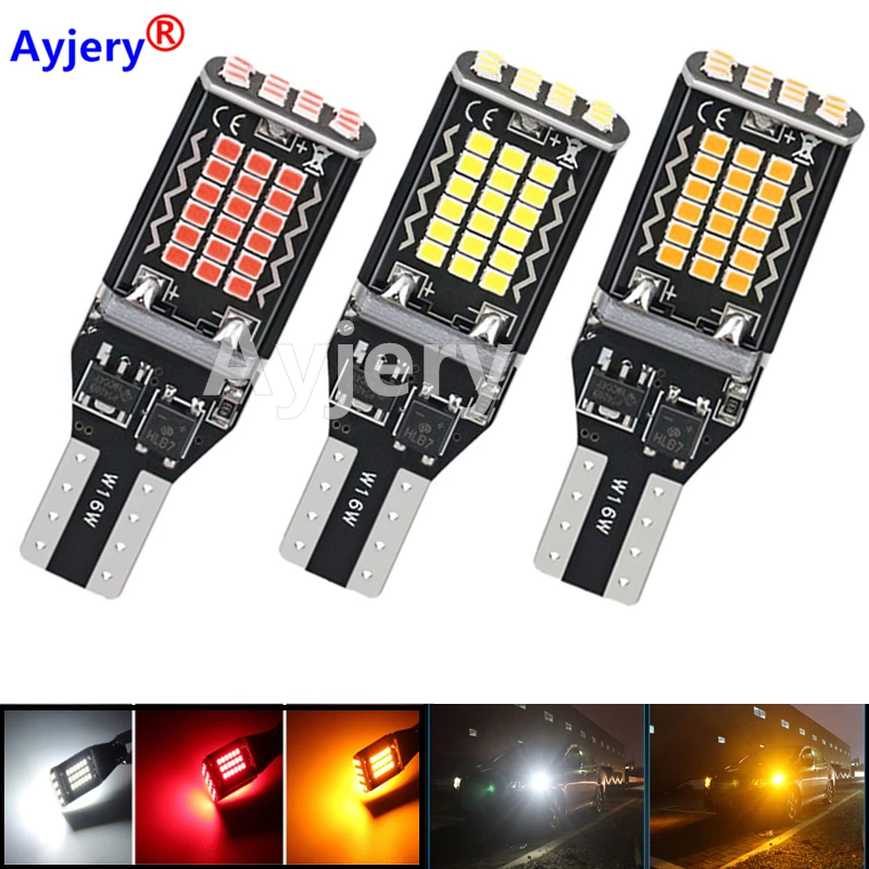 

2X Newest LED T15 W16W 921 912 Car Light Canbus Reverse Lighting Rear Parking Signal Bulb Backup Lamp 12V Red White Yellow 6000K