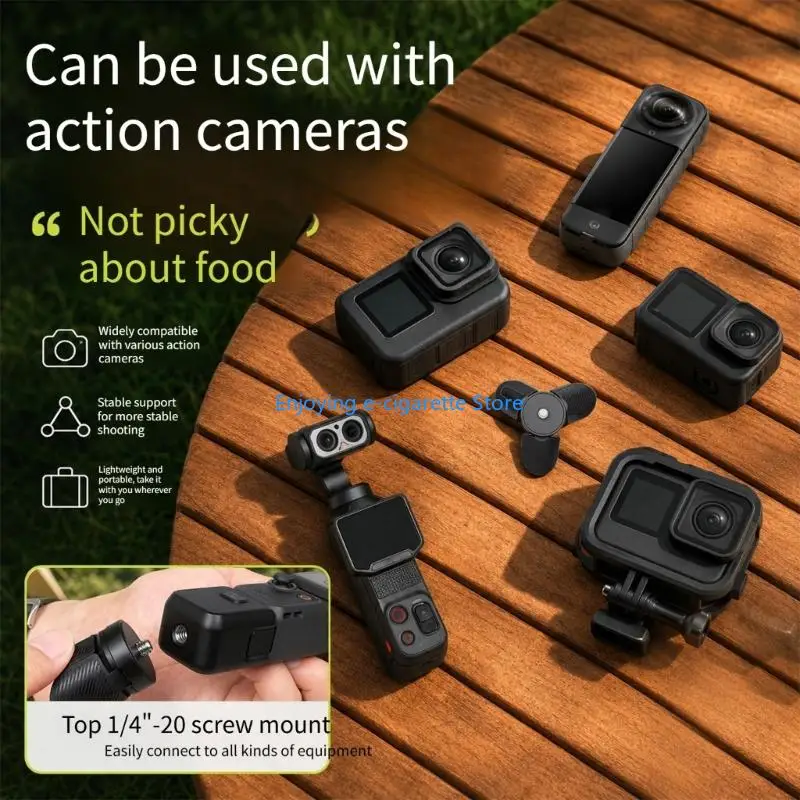 Faltbarer 1/4 Zoll Kamerahalter Selfie für Ground View Video und Schreibtischnutzung Y4QF – Detail 9