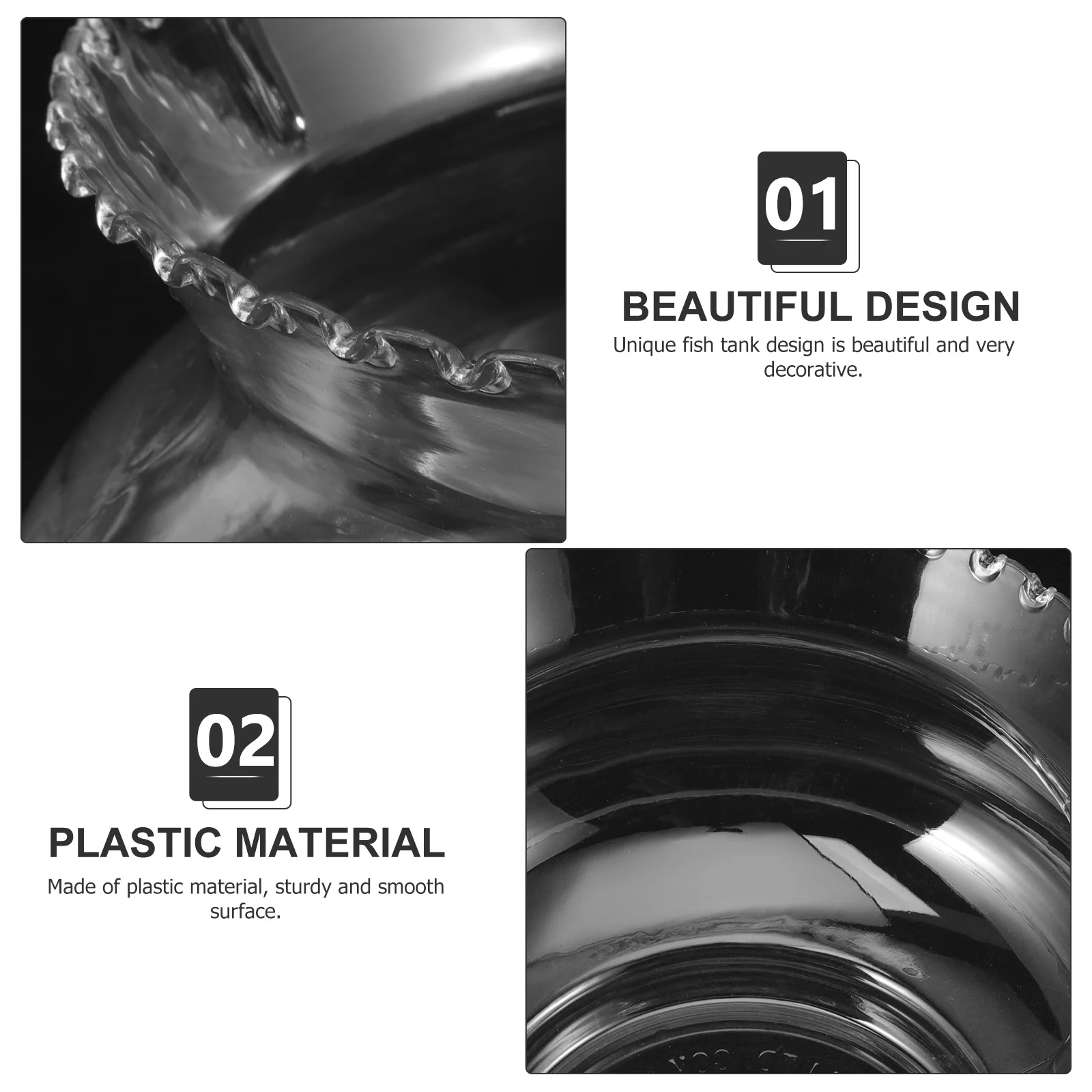 

Multi-Function Fish Tank Desktop Aquarium Clear Betta Tank Goldfish Supply Delicate Plastic Tabletop Aquarium Fish Supplies