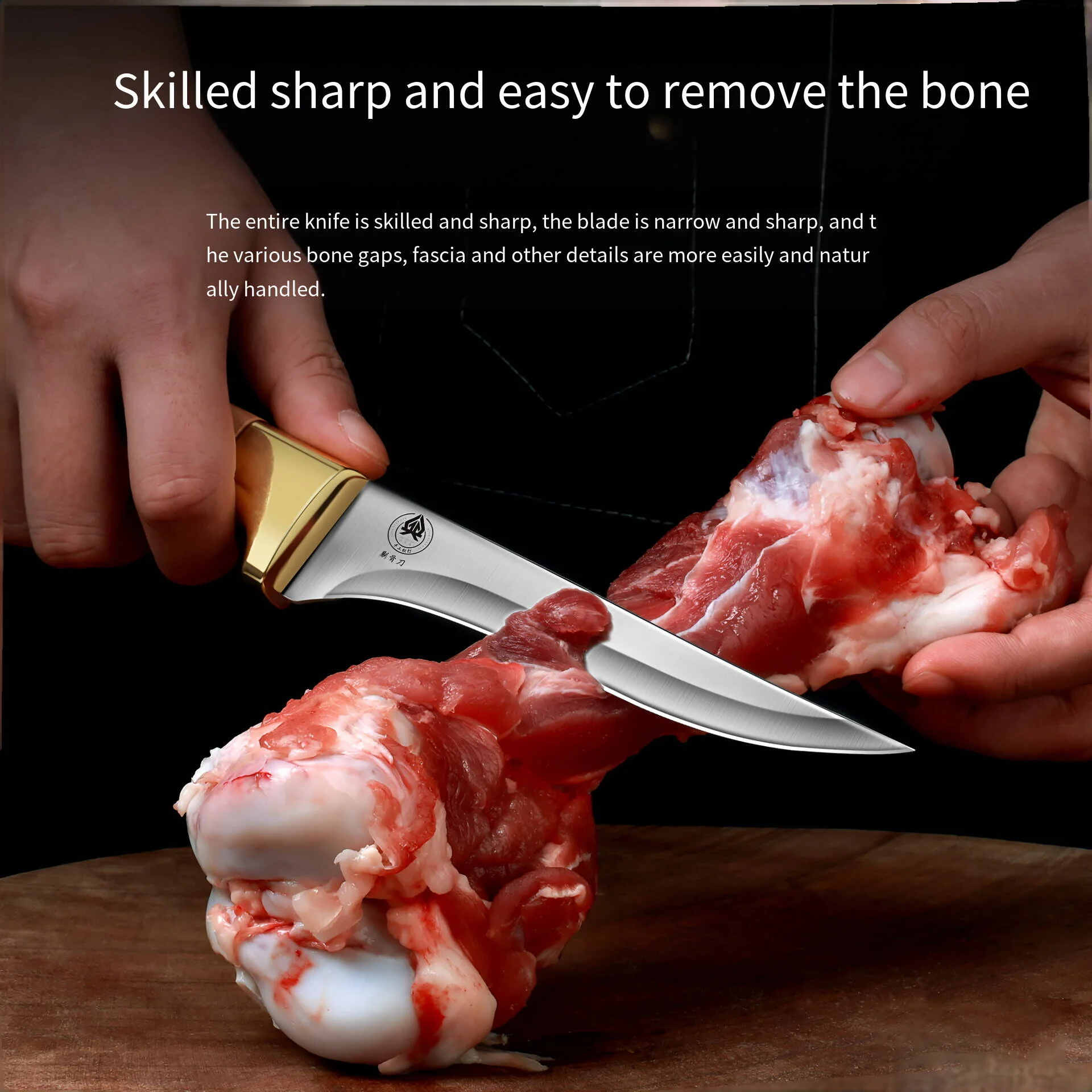 Professional threepiece butcher knife set Kitchen knives for beef pork and lamb with deboning cutting and multipurpose functions